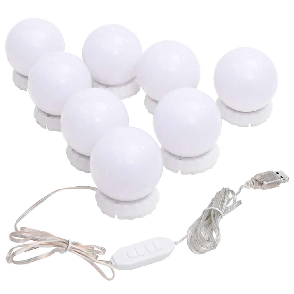 mirror light with 8 LED bulbs warm white and cool white