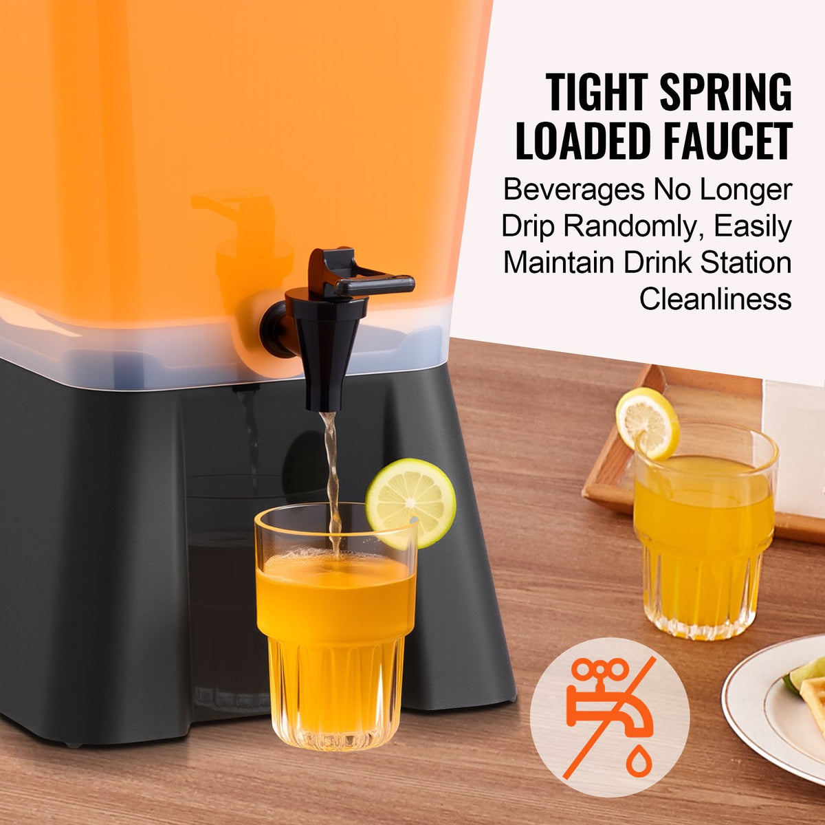 5 Gallon Beverage Dispenser with No Drip Spigo