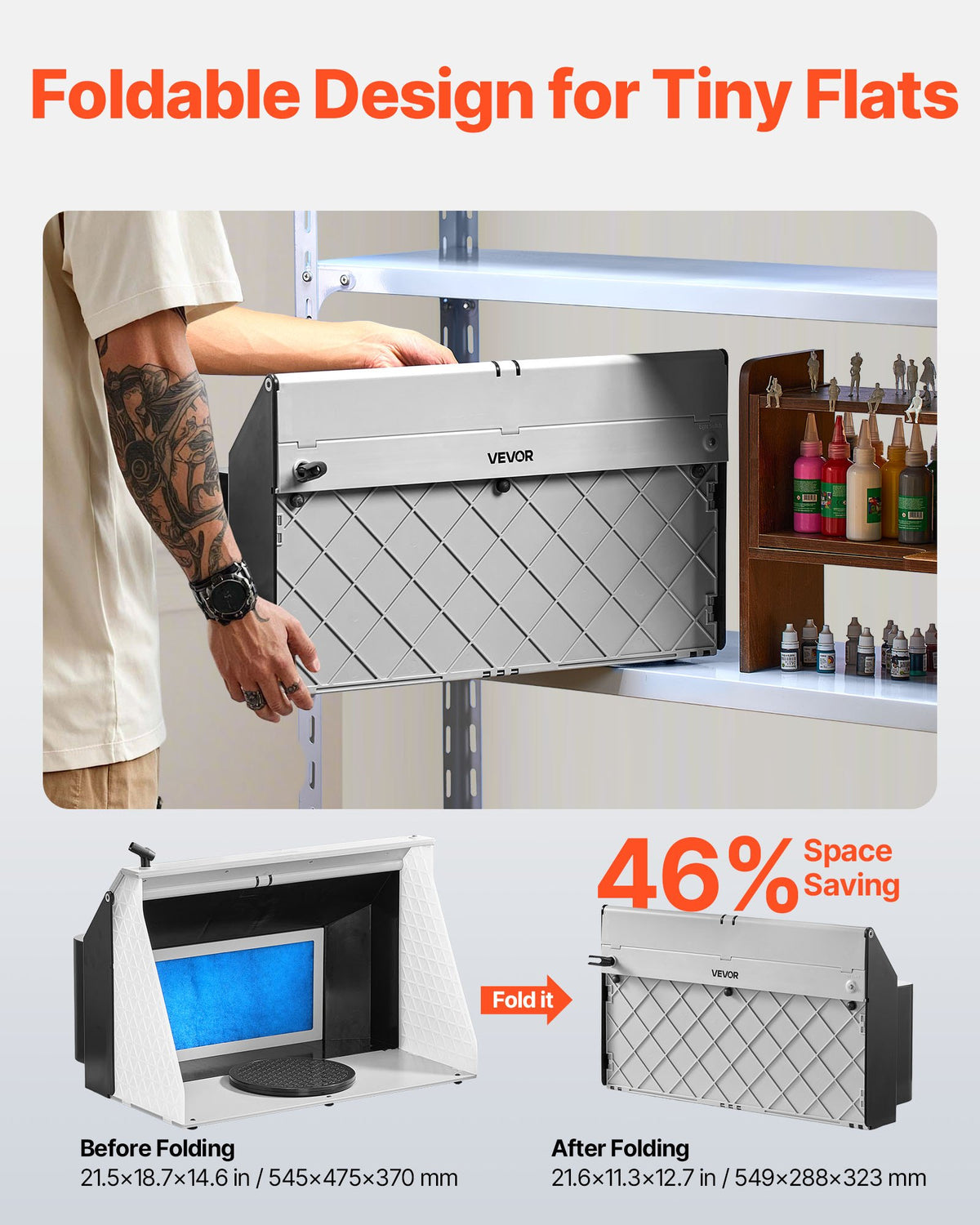 Portable Airbrush Spray Booth with Dual Fans