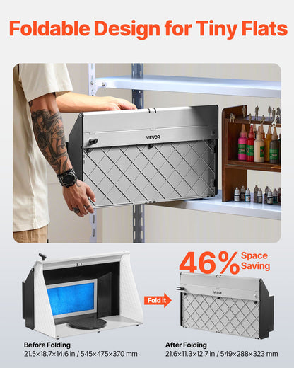 Portable Airbrush Spray Booth with Dual Fans