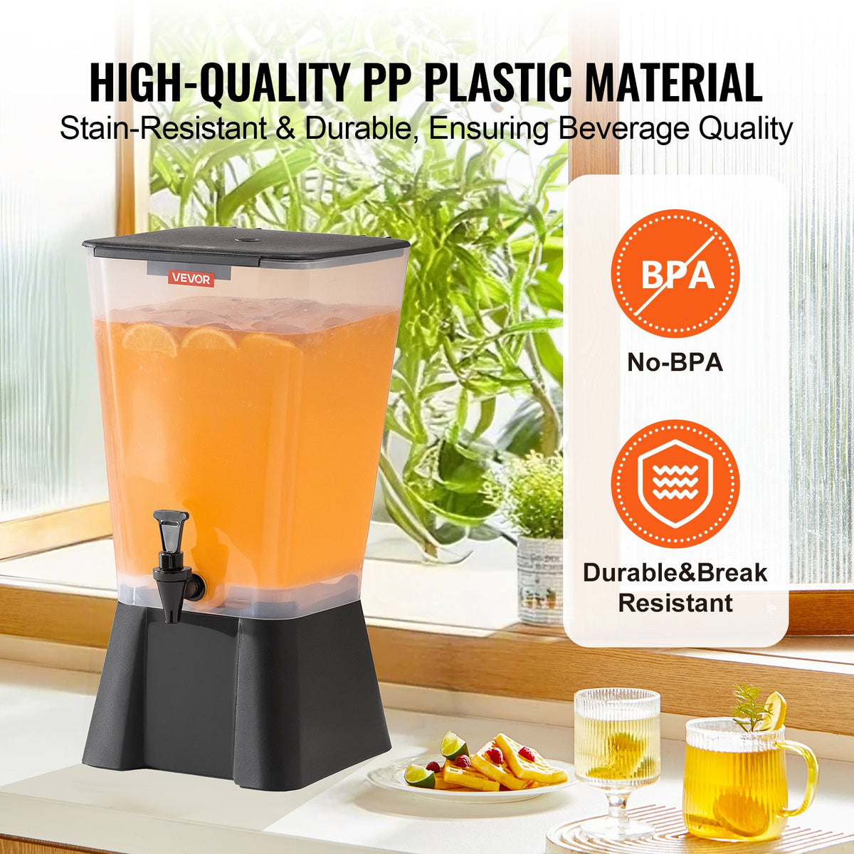 5 Gallon Beverage Dispenser with No Drip Spigo