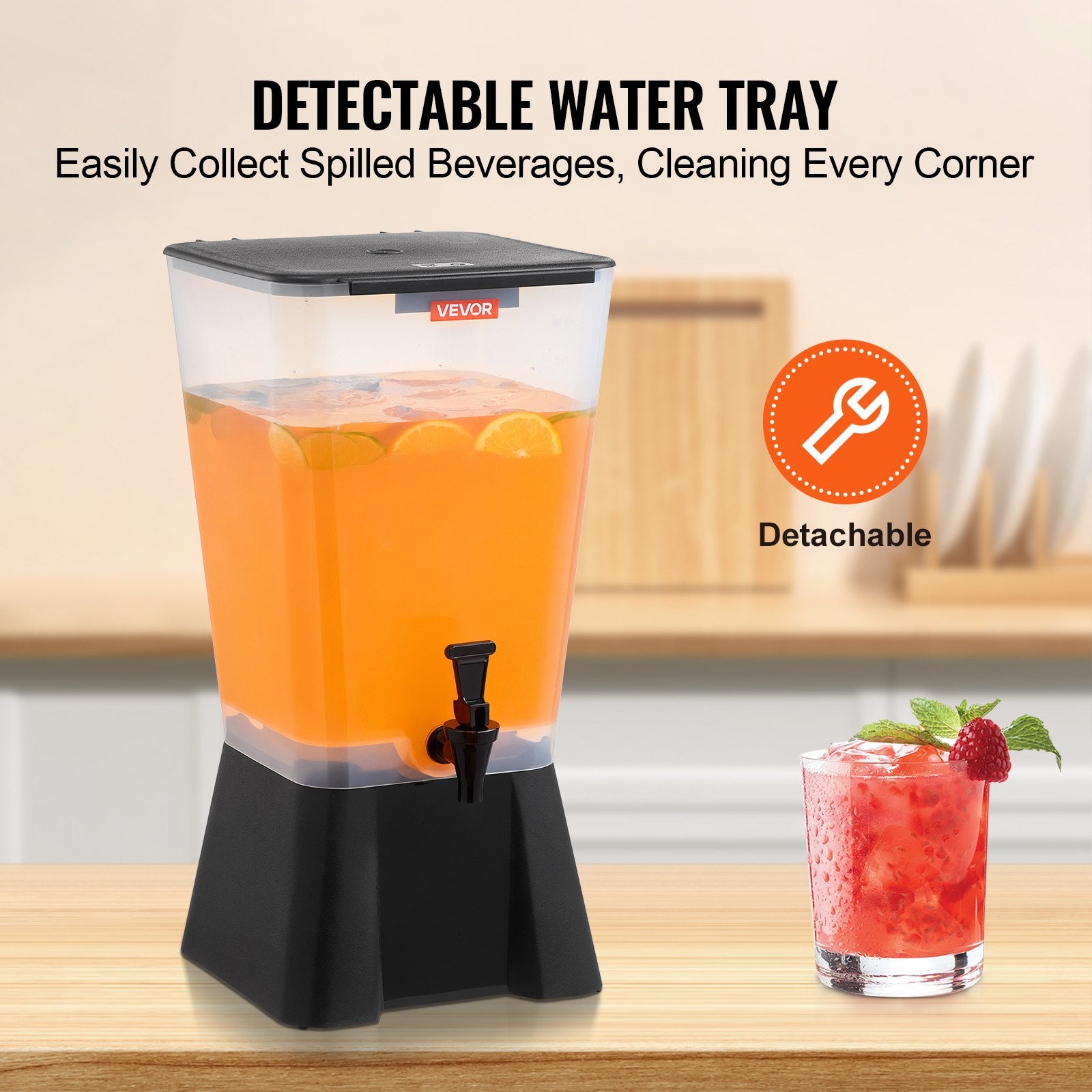 5 Gallon Beverage Dispenser with No Drip Spigo