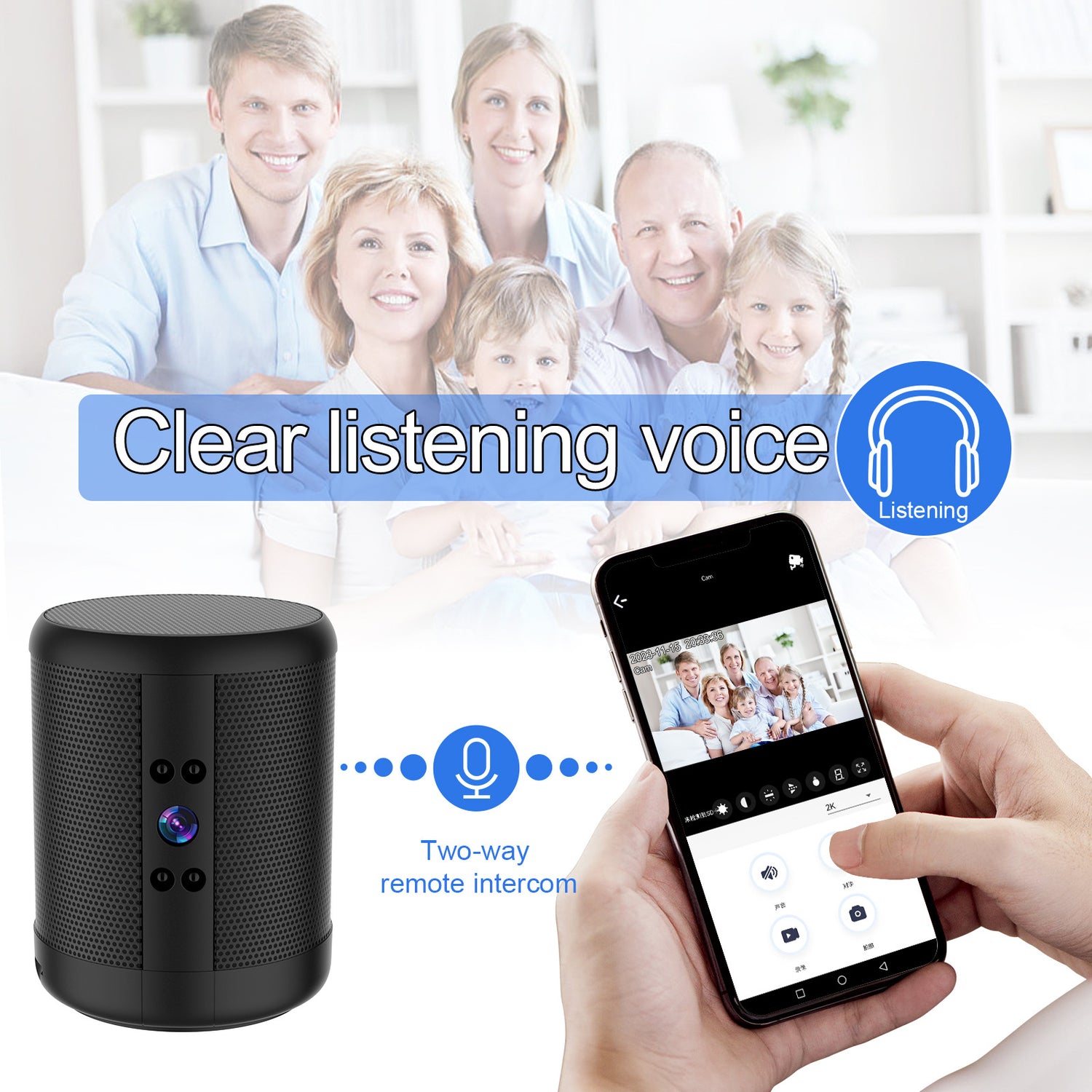 Home Smart Surveillance Camera Dual Voice Conversation
