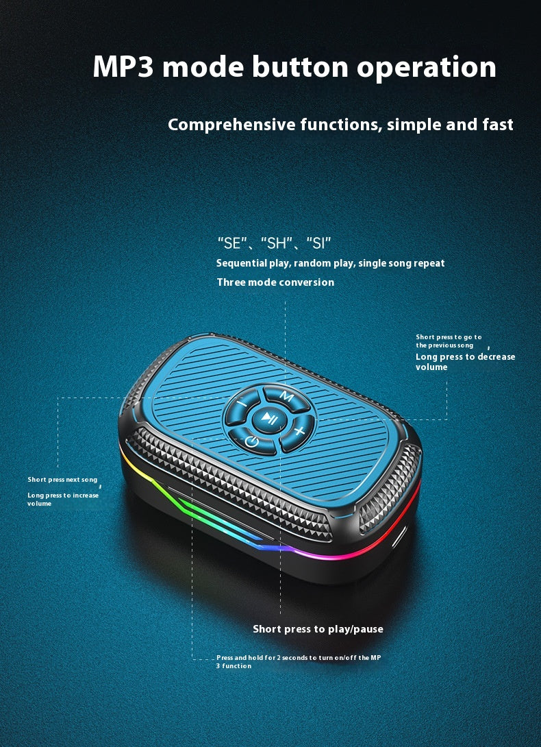 Dual-mode Memory MP3 Bluetooth Headset