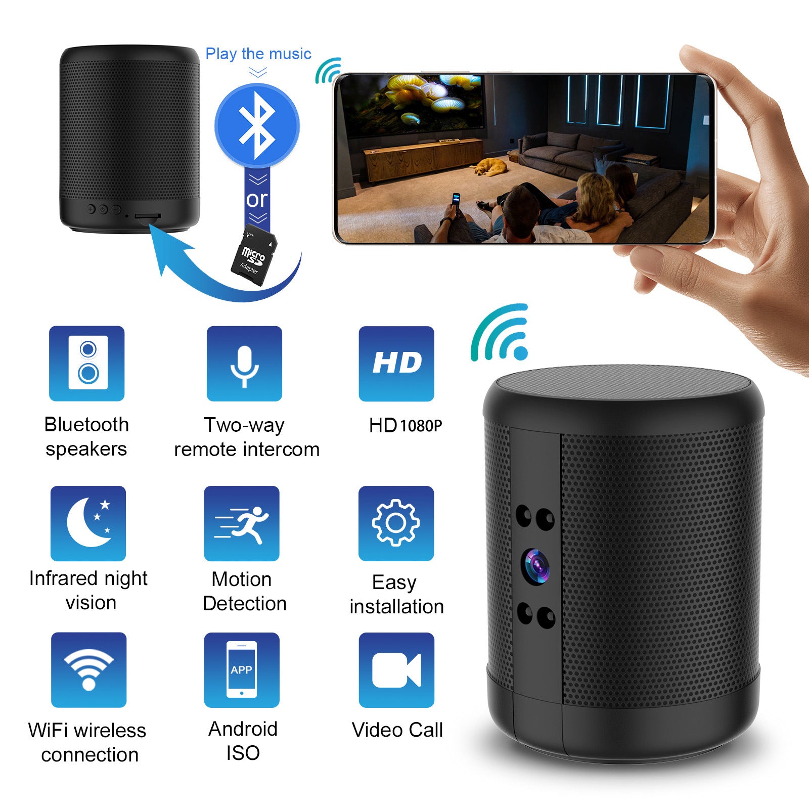 Home Smart Surveillance Camera Dual Voice Conversation