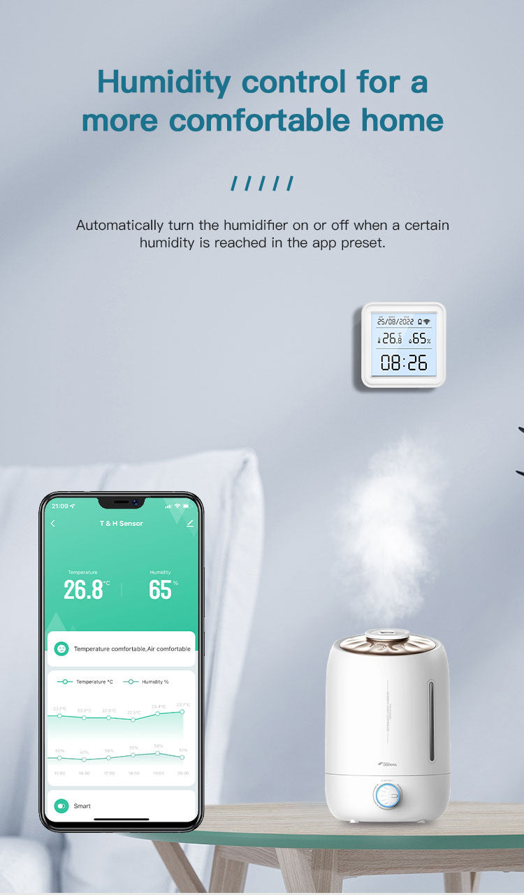 Graffiti Smart WiFi Temperature And Humidity Sensor