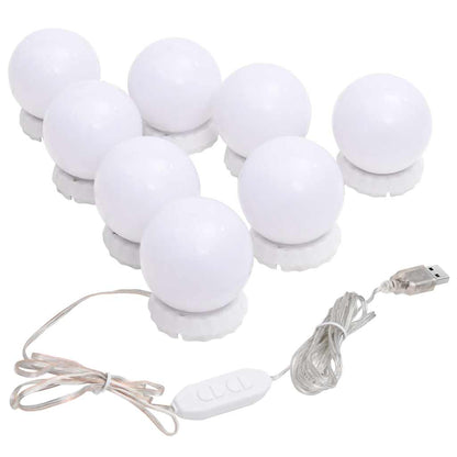 mirror light with 8 LED bulbs warm white and cool white